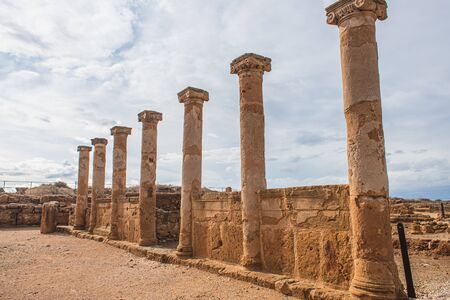 columns and walls of ancient House of Theseus