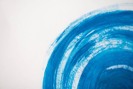 Japanese painting with blue watercolor on white