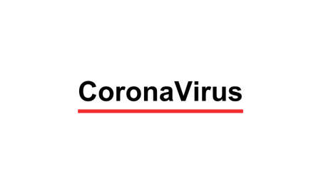 black coronavirus lettering on white backgroundのイラスト素材