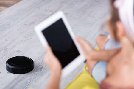 Selective focus of robotic vacuum cleaner on floor