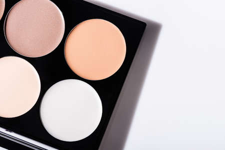 close up view of contour palette on white backgroundの写真素材