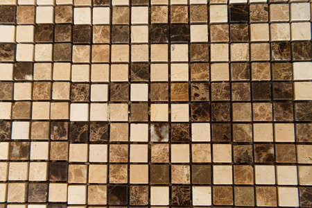background of multicolored surface, with small marble tiles, top view