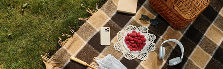 A serene summer afternoon unfoldsの写真素材