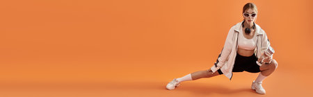 A talented sportswoman strikes a confident pose, expressing passion and dedication to her craft.