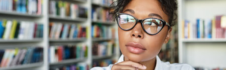 A dedicated teacher ponders creative teaching methods while guiding her students in class.の写真素材