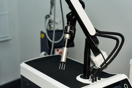 Advanced equipment used for dermatology procedures aims at rejuvenating skin health.の写真素材