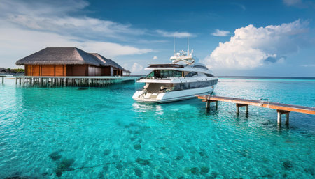 Explore vibrant summer adventures at a luxurious seaside retreat.の素材