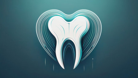 Stunning illustration highlights the intricate details of dental health and care.の素材