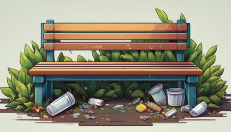 Artwork emphasizes the importance of waste sorting on Earth Day, promoting a cleaner planet.の素材