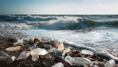 Efforts are focused on reducing plastic waste along shorelines to promote ecosystem health.の素材