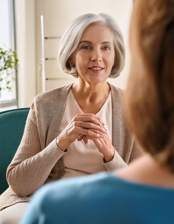 Engaging discussion on self love and relaxation in a bright urban space fosters reflection.の素材