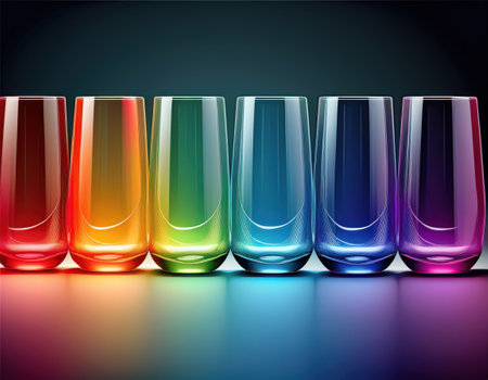 Rainbow gradient glasses unite, symbolizing pride within the LGBTQ community.の素材