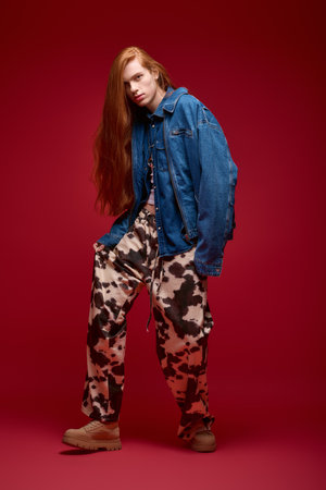 A person expresses their unique style, showcasing confidence and pride in bold fashion choices.