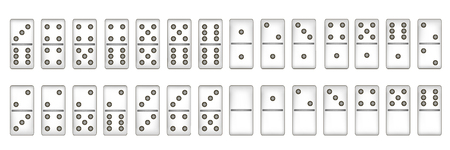 Full set of domino, isolated vector illustrationのイラスト素材