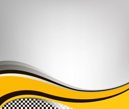 Waving checkered flag grey background, vector illustrationのイラスト素材