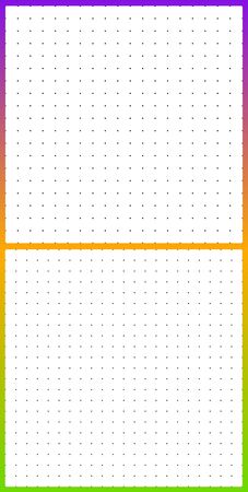 Set of vertical seamless vector black dots in white area on colorful gradient background for design concepts, presentations, web, identity, prints.のイラスト素材