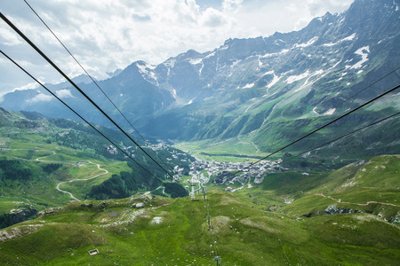 Photo taken from a height of ropewayの写真素材