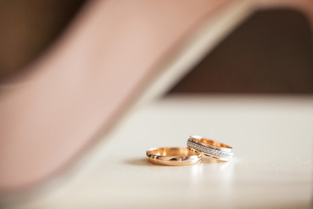 Wedding-ring with brilliantの写真素材