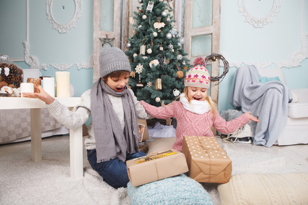 Photo children are happy Giftsの写真素材