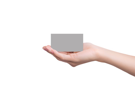 Credit card female holding in handの写真素材