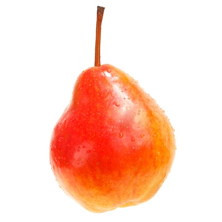 Seasoned fresh pear isolated on white.の写真素材