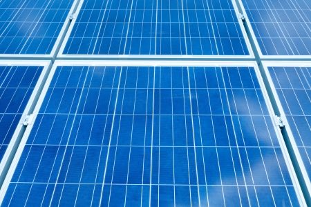 Solar panel detail abstract - renewable energy source.の写真素材