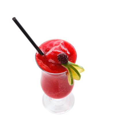 Strawberry smoothie with seasonal fruits and nectar.の写真素材
