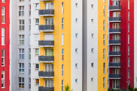 Freshly built apartmants being expecting families for housing.の写真素材