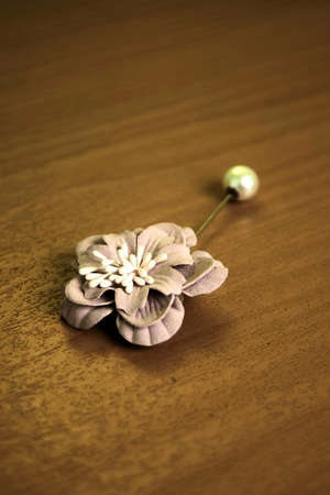 pink hair tie with beads
