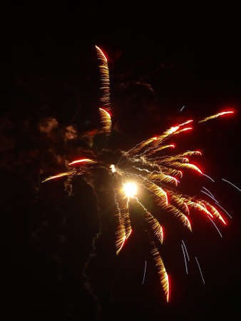 fireworks sparkle background isolated blackの写真素材