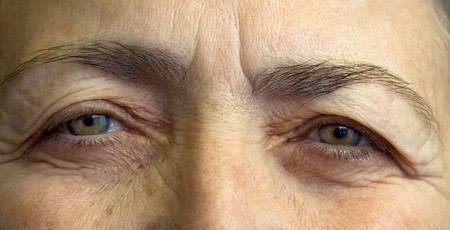 Elderly womans eyes closeupの写真素材
