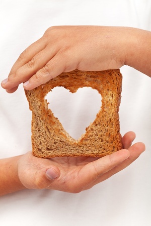 Food with love - helping the poor conceptの写真素材