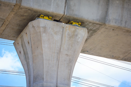 Railway of BTS sky train construction