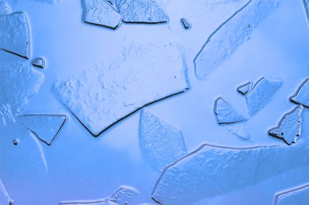 Ice and water with cool colour toneの写真素材