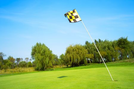 Golf flagの写真素材