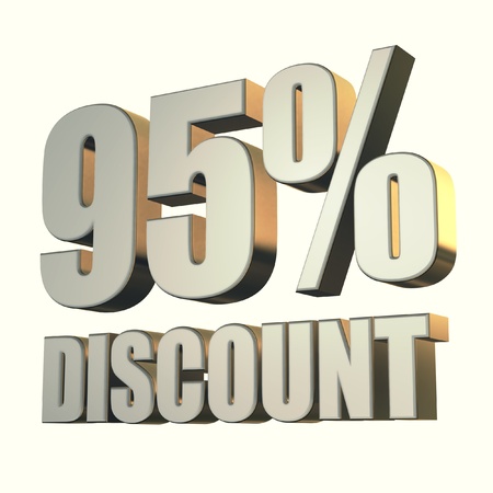 DISCOUNT 3d-text with percentsの写真素材