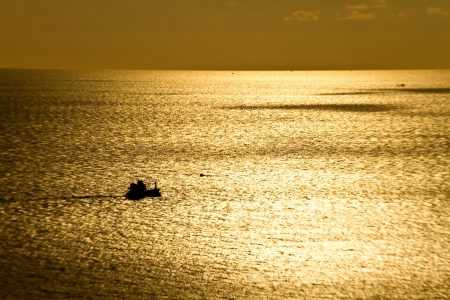 sunset at prumthep cape phuket Thailandの写真素材