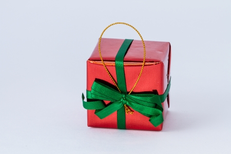 red gift boxの写真素材