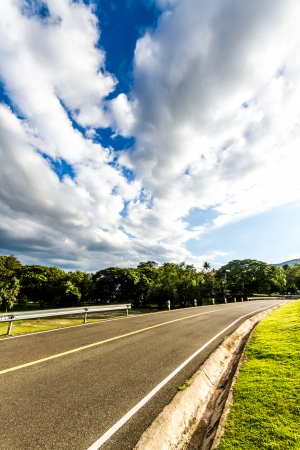 road in chiangmai university chiangmai Thailandの写真素材