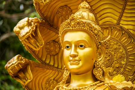 wisnu or narayana statue in huytungtao chiangmai Thailandの写真素材