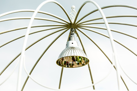 lamp on white arches の写真素材
