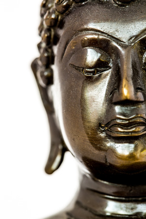 closeup buddha statue in chiagmai Thailandの写真素材