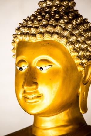 buddha statue wat phra that doi kham, chiangmai Thailandの写真素材