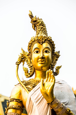 Angel statue Wat Pha Baht Si Roi, chiangmai Thailandの写真素材