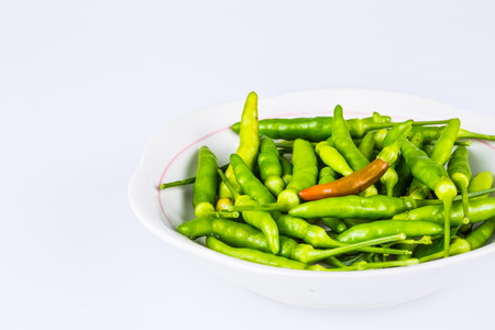 chilli  isolated on white backgroundの写真素材