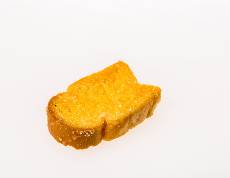bread on white background.