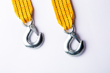 towering rope on white backgroundの写真素材