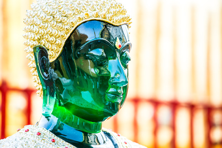buddha statue wat phrataj doi suthep chiangmai Thailandの写真素材