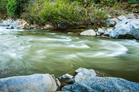 cascade of opkhan national park chiangmai Thailandの写真素材