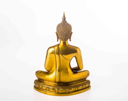 buddha statue on white backgroundの写真素材